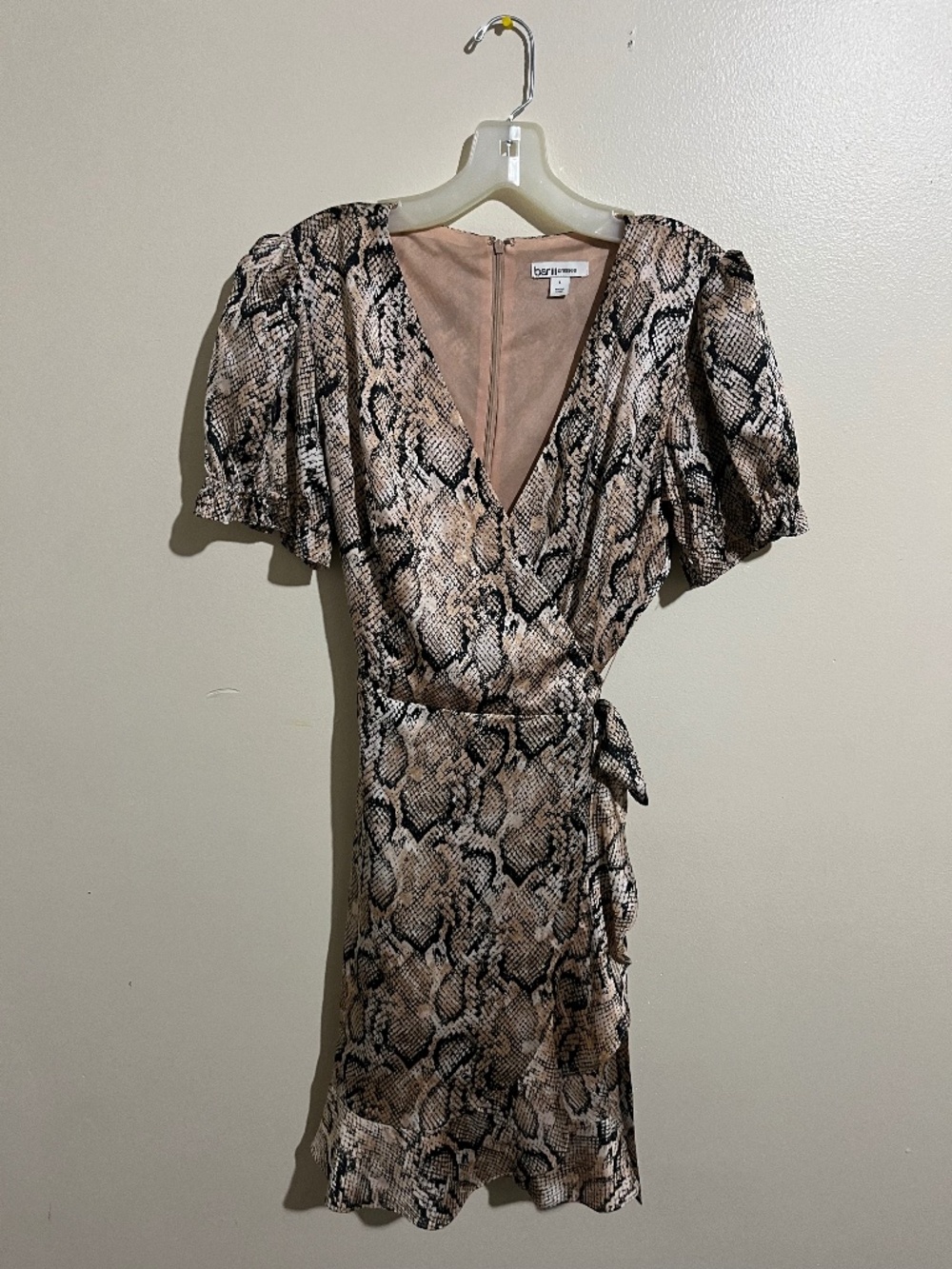 Bar III Snakeskin Wrap Dress